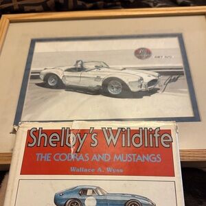 Shelby's Wildlife Book and Framed Car Art